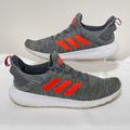 Adidas Shoes | Adidas Shoes Mens 11 Cloudfoam Lite Racer Byd Running Sneakers Grey Solar Red | Color: Gray/Red | Size: 11