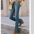 Anthropologie Jeans | New Anthropologie Pilcro Low Rise Ruched Boot Cut Denim Jeans 29 | Color: Blue | Size: 29