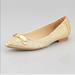 Kate Spade Shoes | Kate Spade -Women’s Essa Metallic Flat Ballet Gold Leather/ Glitter Shoes Size 8 | Color: Gold | Size: 8