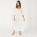 Free People Dresses | Free People Wedgewood Maxi Dress | Color: Cream/Pink | Size: Xs