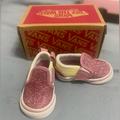 Vans Shoes | Baby Glitter Vans For 3 Months Old Baby | Color: Cream/Pink | Size: 0bb