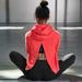 Athleta Sweaters | Athleta Moonrise Coral Salmon Open Back Split Hoodie Sweatshirt Womens Xs | Color: Orange/Red | Size: Xs