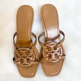 Tory Burch Shoes | Brand New Tory Burch Miller Bomb Low Heel Sandal Size 8 | Color: Tan | Size: 8