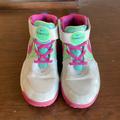 Nike Shoes | Girls Nike Basketball Shoes Size 3 | Color: Green/Pink | Size: 3g