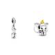 Pandora DISNEY Charm Frozen Olaf 798455C01 & Disney Dumbo Charm-Anhänger aus Sterling Silber mit gelber Mütze, Breite: 16mm, 799392C01