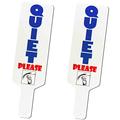 FINGER TEN Golf Quiet Sign Funny Gifts Cool Golfing Gag Tools for Men Dad Golfers Present Perfect Golf Accessories Signs Joking with Friends for Fathers Day Birthday Christmas (White-2 Pack)