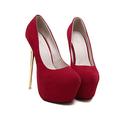 YGJKLIS Women's Platform Stiletto Pumps, 16cm High Heel Sandals with 5cm Platform Wedding Party Slip On Dress Pumps Shoes, Red, 8 UK