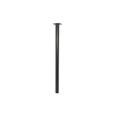 WAGNER Möbelbein CLASSIC RETRO - Ø 30 x 600 mm, Anschraubplatte 60 x 60 mm, Gewinde Ø 10 mm, Stahl, schwarz - 12106001 Image