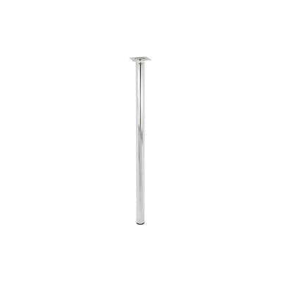 WAGNER Möbelbein CLASSIC RETRO - Ø 30 x 600 mm, Anschraubplatte 60 x 60 mm, Gewinde Ø 10 mm, Stahl verchromt - 12156001 Image