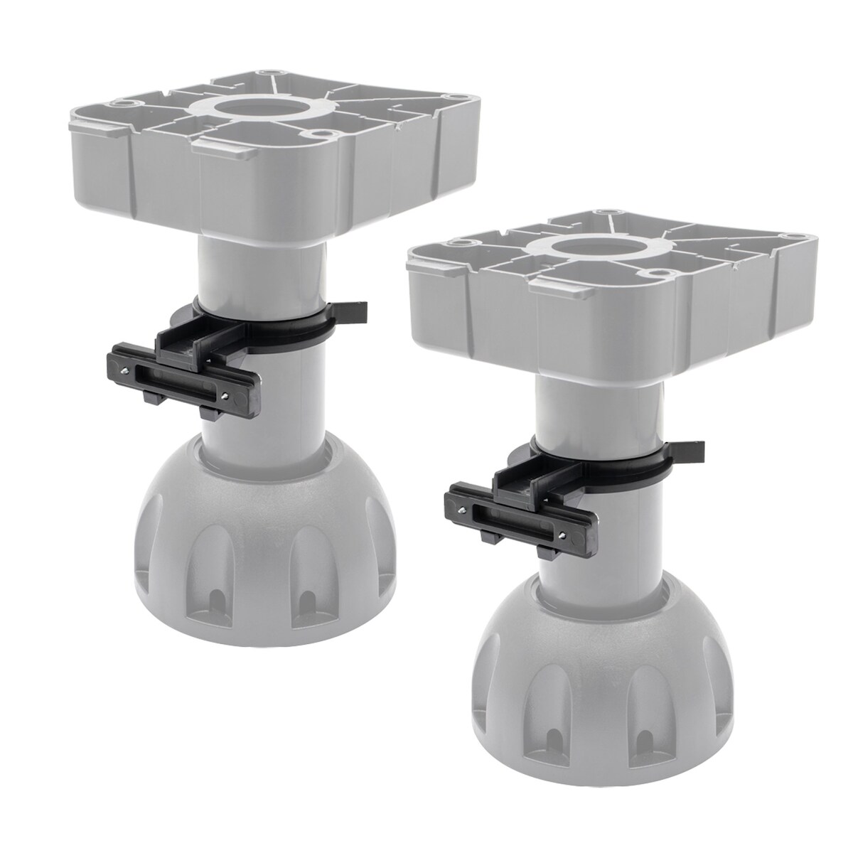 WAGNER Befestigungsclips 2tlg. Set - 45 x 55 mm - für Küchenfuß/Möbelfuß/Verstellfuß - Kunststoff, schwarz - 12041200 Image