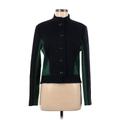 Tory Burch Jacket: Short Green Print Jackets & Outerwear - Women's Size 8
