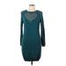ASOS Casual Dress - Sweater Dress: Teal Dresses - New - Women's Size 10