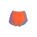 Nike Athletic Shorts: Orange Color Block Activewear - Women's Size Small