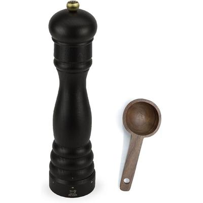 Peugeot Auberge U'Select 10.75 Inch Pepper Mill W/ Wooden Spice Scoop (Chocolate)