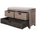 Storage Bench with Removable Basket and 2 Drawers, Fully Assembled Shoe Bench with Removable Cushion - 32" L x 11.8" W x 20" H
