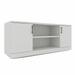 Sol Series Storage Cabinet Credenza 2 Shelves With Doors 24"x70" - 70.875x29.5x23.875