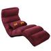 Folding Multi-Position Sofa Bed Lounger Chair with Massage Pillow - 85.75" W x 33.5" D x 33.75" H