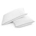 Set of 2 Memory Foam Pillow with Removable Machine Washable Cover - White