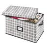 Whitmor Christmas Storage Box with ID Label - Plaid