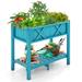 Gymax HIPS Raised Garden Bed Poly Wood Elevated Planter Box w/ Legs &