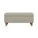 HomePop Button Tufted Top Storage Bench with Wood Legs