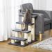 PawHut Cat Tree with 4 Stair Steps for High Beds w/ Sisal Scratching Post