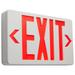 Red LED Exit Sign 90min Ni-Cad backup 120/277V Single/Dual Face - White