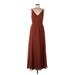 Jenny Yoo Collection Casual Dress - Formal: Brown Dresses - Women's Size 8