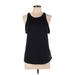 Under Armour Sleeveless T-Shirt: Black Polka Dots Tops - Women's Size Large