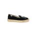 Soludos Flats: Espadrille Platform Boho Chic Black Print Shoes - Women's Size 7 1/2 - Almond Toe