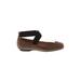 Jessica Simpson Flats: Brown Print Shoes - Women's Size 6 1/2 - Round Toe