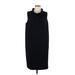 Anne Klein Casual Dress High Neck Sleeveless: Black Print Dresses - Women's Size Large