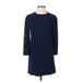 Tibi Casual Dress - Shift: Blue Solid Dresses - Women's Size 00