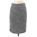 Marine Layer Casual Pencil Skirt Knee Length: Gray Marled Bottoms - Women's Size Medium