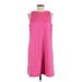 Crown & Ivy Casual Dress - Mini High Neck Sleeveless: Pink Solid Dresses - Women's Size Small