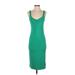 Gap Cocktail Dress - Midi: Green Solid Dresses - Women's Size X-Small Petite