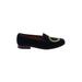 Stubbs & Wootton Flats: Smoking Flat Chunky Heel Classic Blue Shoes - Women's Size 7 1/2 - Round Toe