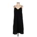 Banana Republic Factory Store Casual Dress - Slip dress V-Neck Sleeveless: Black Print Dresses - Women's Size Small
