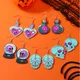 Boucles d'oreilles tête de mort pour femme boucles d'oreilles Halloween européen et américain