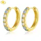 Boucles d'oreilles créoles plaquées or jaune pour femme opale naturelle argent regardé 0.8 carats