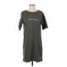 BP. Casual Dress - Mini Crew Neck Short sleeves: Green Graphic Dresses - Women's Size Small