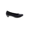 Attilio Giusti Leombruni Flats: Pumps Chunky Heel Classic Black Print Shoes - Women's Size 41 - Round Toe