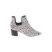 Lori Goldstein Ankle Boots: Gray Animal Print Shoes - Women's Size 9 1/2