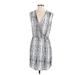 Tart Casual Dress - Mini V Neck Sleeveless: Silver Dresses - Women's Size Small