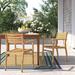 Kitsco Rafael Teak Patio Chairs Wood in Brown/White | Wayfair F5E65E278395452099C8F21CDC4EAAEC