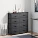 Ebern Designs Dyonisia 8 - Drawer Dresser Wood in Black | 35.9 H x 34.3 W x 11.8 D in | Wayfair DDC649F25E374967BC7C01667554463B