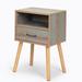 George Oliver Kulthoom Nightstand Wood in Brown/Green | 23.23 H x 15.75 W x 11.8 D in | Wayfair 8DC664D0EB6C445B9BEDA54D5D69090D