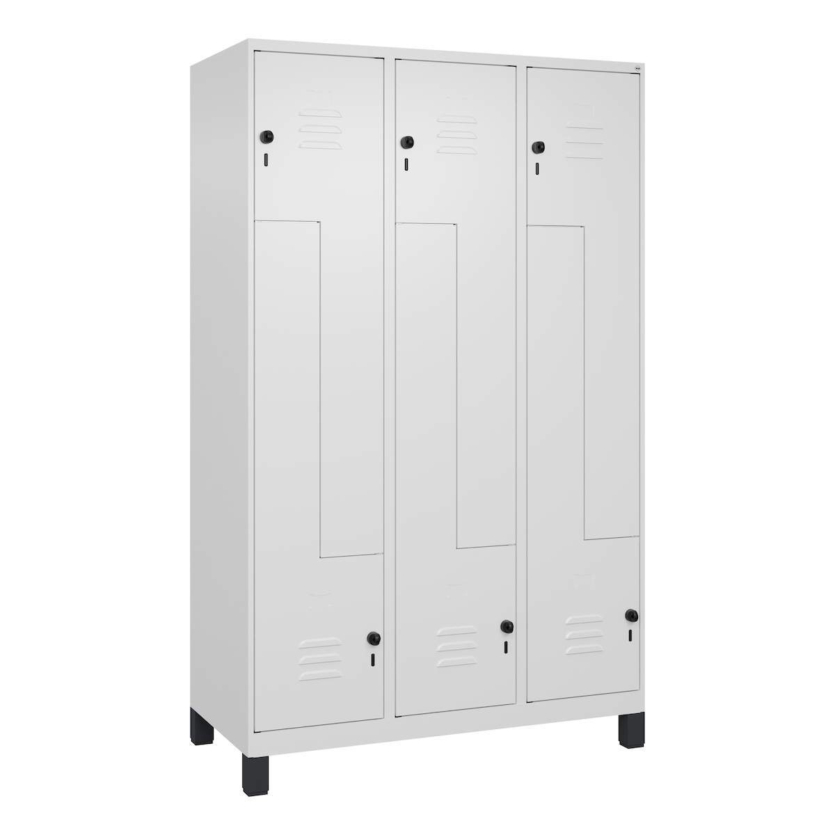 C+P Z-Spind, Classic PLUS, Füße, 6 Abteile, 1950x1200x500mm, 9016/9016 Image