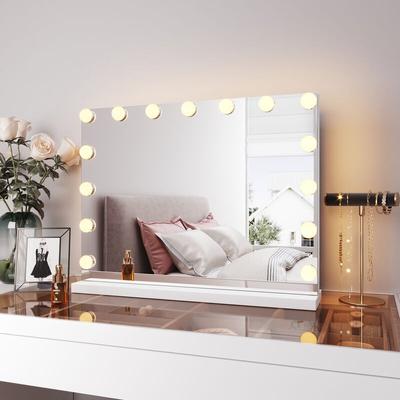 Sonni - Schminkspiegel led Beleuchtung 3 Farbe für Schminktisch Hollywood Spiegel Kosmetikspiegel Image