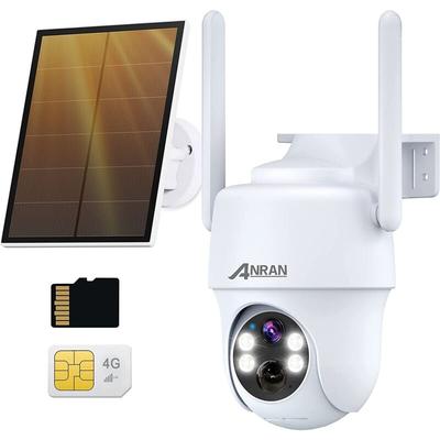 Anran - 3G/4G lte Überwachungskamera Aussen Akku mit Simkarte+32 gb sd Karte, 360° Schwenkbare Image